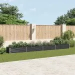 Strat înălțat de grădină antracit 600x80x45 cm oțel galvanizat