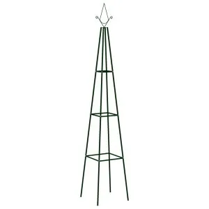 Suporturi plante grădină 2 buc. verde închis 35x35x195 cm fier