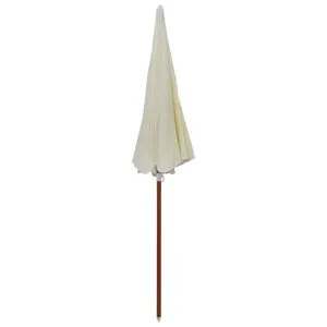 Umbrelă de soare cu stâlp din oțel, nisipiu, 240 cm
