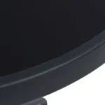 Masă de grădină, negru, 60 cm, oțel și sticlă