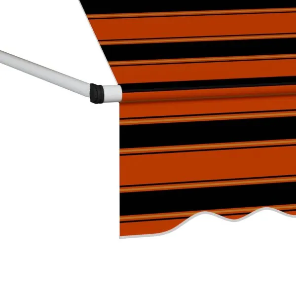 Copertină retractabilă manual, portocaliu și maro, 200 cm