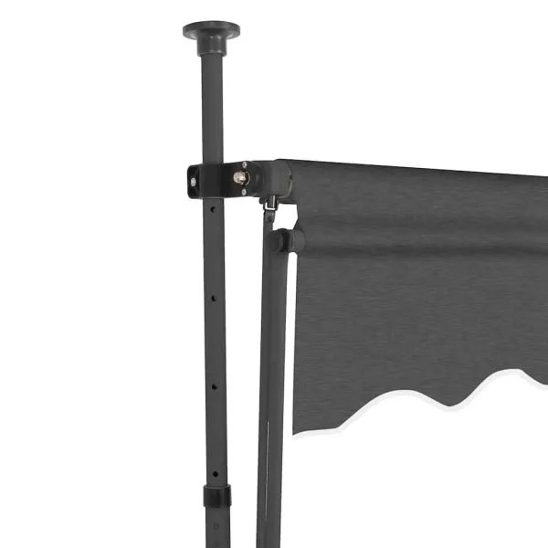 Copertină retractabilă manual cu LED, antracit, 350 cm