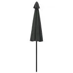 Umbrelă de soare de exterior, stâlp aluminiu, antracit, 270 cm