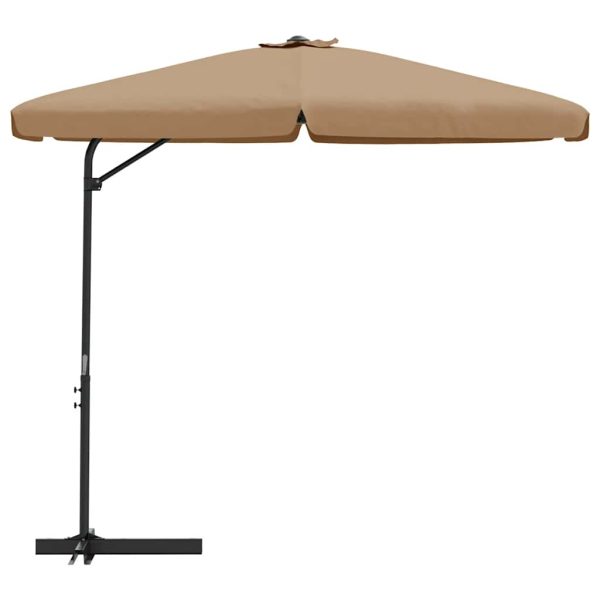 Umbrelă de soare de grădină, stâlp din oțel, taupe, 300 cm