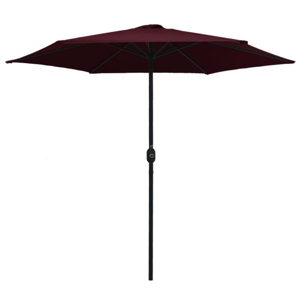 Umbrelă soare de grădină stâlp aluminiu roșu bordo 270×246 cm