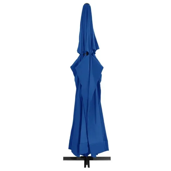 Umbrelă soare de grădină, stâlp aluminiu albastru azur 500 cm