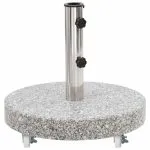 Suport umbrelă de soare, gri, 30 kg, granit, rotund