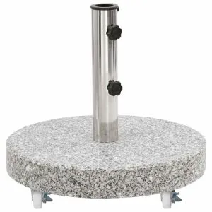 Suport umbrelă de soare, gri, 30 kg, granit, rotund