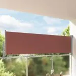 Copertină laterală retractabilă de terasă, maro, 100 x 300 cm