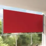 Copertină laterală retractabilă de terasă, roșu, 160 x 300 cm