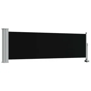 Copertină laterală retractabilă de terasă, negru, 80 x 300 cm