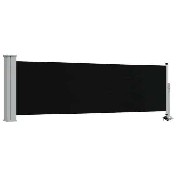 Copertină laterală retractabilă de terasă, negru, 80 x 300 cm