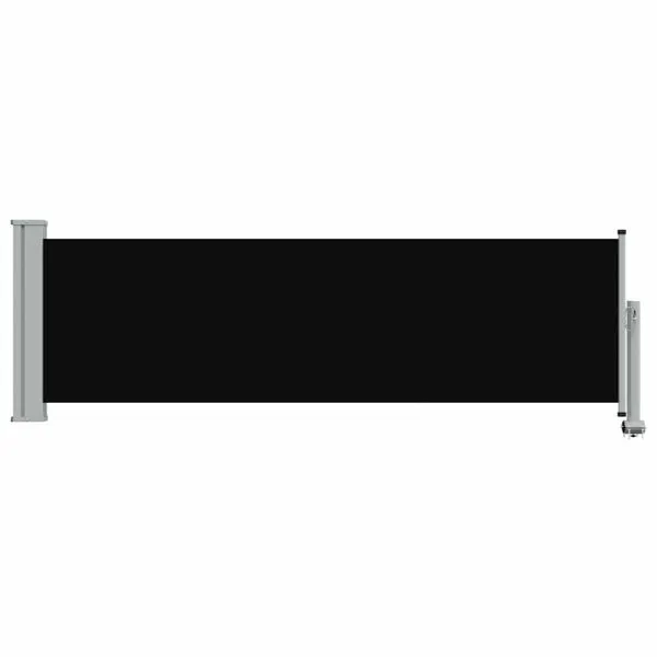 Copertină laterală retractabilă de terasă, negru, 80 x 300 cm