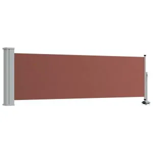 Copertină laterală retractabilă de terasă, maro, 80 x 300 cm