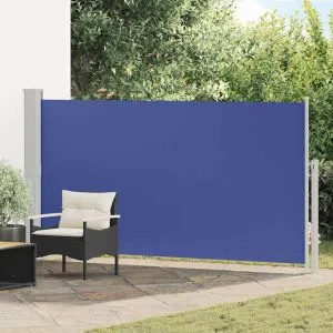 Copertină laterală retractabilă de terasă, albastru, 170×300 cm