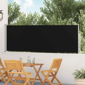 Copertină laterală retractabilă de terasă, negru, 100×500 cm