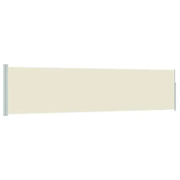 Copertină laterală retractabilă de terasă, crem, 120 x 500 cm