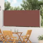 Copertină laterală retractabilă de terasă, maro, 120 x 500 cm