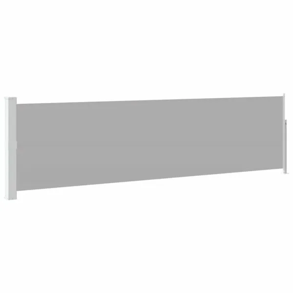 Copertină laterală retractabilă de terasă, gri, 140 x 500 cm