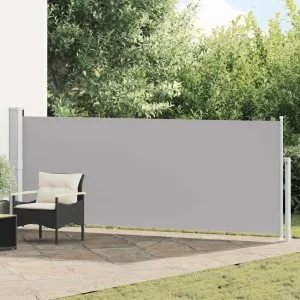 Copertină laterală retractabilă de terasă, gri, 140 x 500 cm