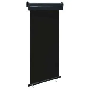 Copertină laterală de balcon, negru, 100 x 250 cm