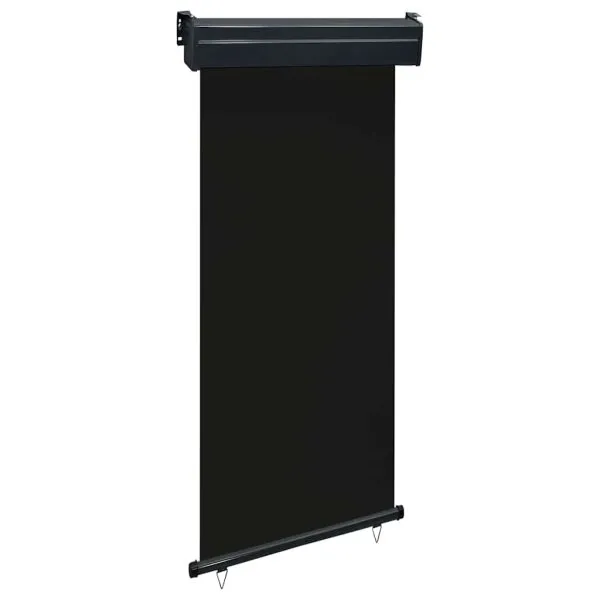 Copertină laterală de balcon, negru, 100 x 250 cm