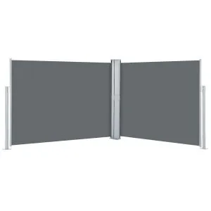 Copertină laterală retractabilă, antracit, 140 x 1000 cm
