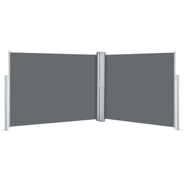 Copertină laterală retractabilă, antracit, 140 x 1000 cm