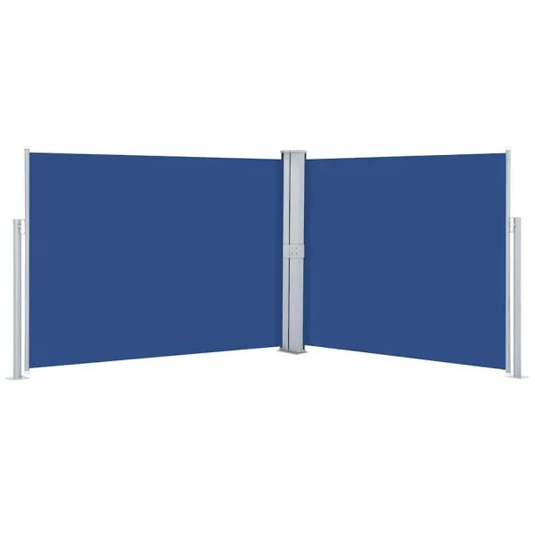 Copertină laterală retractabilă, albastru, 140 x 1000 cm