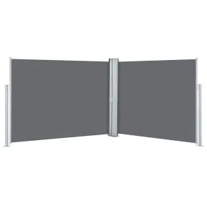 Copertină laterală retractabilă, antracit, 170 x 1000 cm