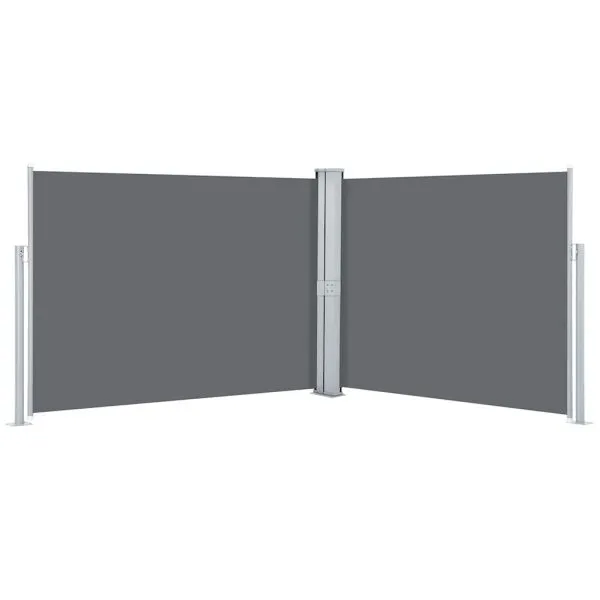 Copertină laterală retractabilă, antracit, 170 x 1000 cm