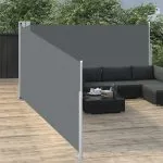 Copertină laterală retractabilă, antracit, 170 x 1000 cm