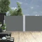 Copertină laterală retractabilă, antracit, 170 x 1000 cm