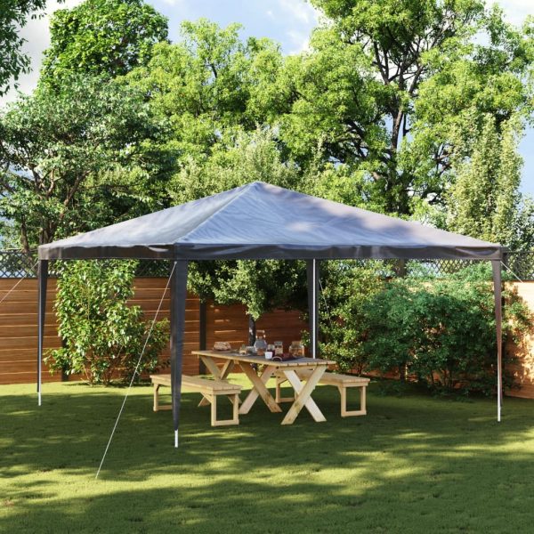 Cort de petrecere profesional, antracit, 4 x 4 m, 90 g/m²