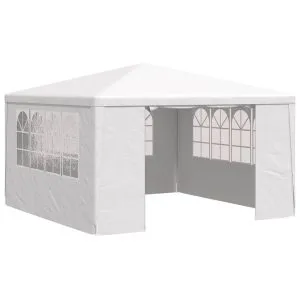 Cort de petrecere profesional cu pereți alb 4 x 4 m 90 g/m²