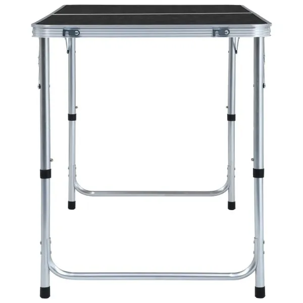 Masă de camping pliabilă, gri, 120 x 60 cm, aluminiu