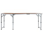 Masă de camping pliabilă, 180 x 60 cm, aluminiu