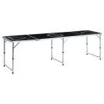 Masă de joc cu bere tip ping pong, pliabilă, negru, 240 cm