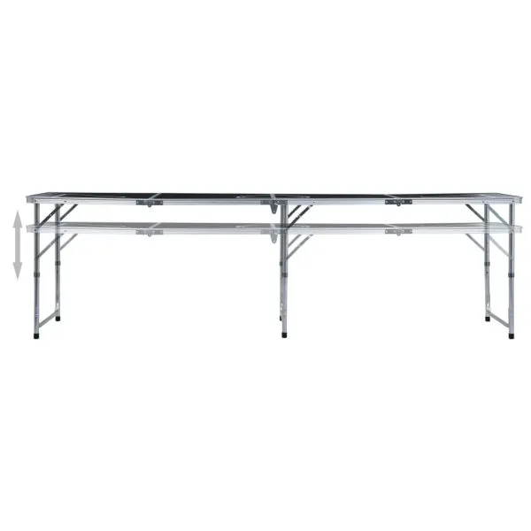 Masă de joc cu bere tip ping pong, pliabilă, negru, 240 cm