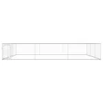 Padoc de exterior pentru câini, 6 x 6 x 1 m, oțel galvanizat