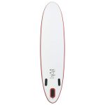 Set placă stand up paddle SUP surf gonflabilă, roșu și alb