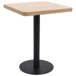 Masă de bistro, maro deschis, 60×60 cm, MDF