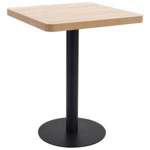 Masă de bistro, maro deschis, 60×60 cm, MDF