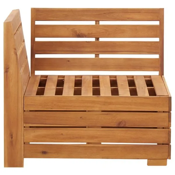 Canapea de colț modulară cu perne, 1 buc., lemn masiv de acacia