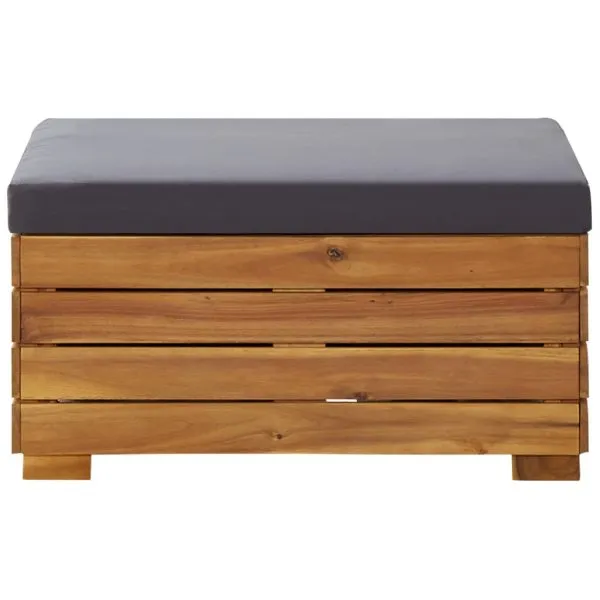 Taburet modular cu pernă, 1 buc., lemn masiv de acacia