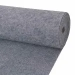 Covor pentru expoziții striat, gri, 1,2×15 m