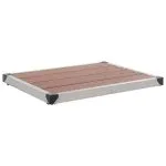 Cădiță de duș de exterior maro 80×62 cm WPC și oțel inoxidabil