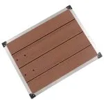 Cădiță de duș de exterior maro 80×62 cm WPC și oțel inoxidabil