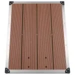 Cădiță de duș de exterior maro 80×62 cm WPC și oțel inoxidabil