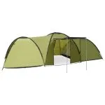 Cort camping tip iglu, 8 persoane, verde, 650x240x190 cm